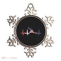 Baseball Player Heartbeat Baseball First Baseman Flag Ornament thumb 0