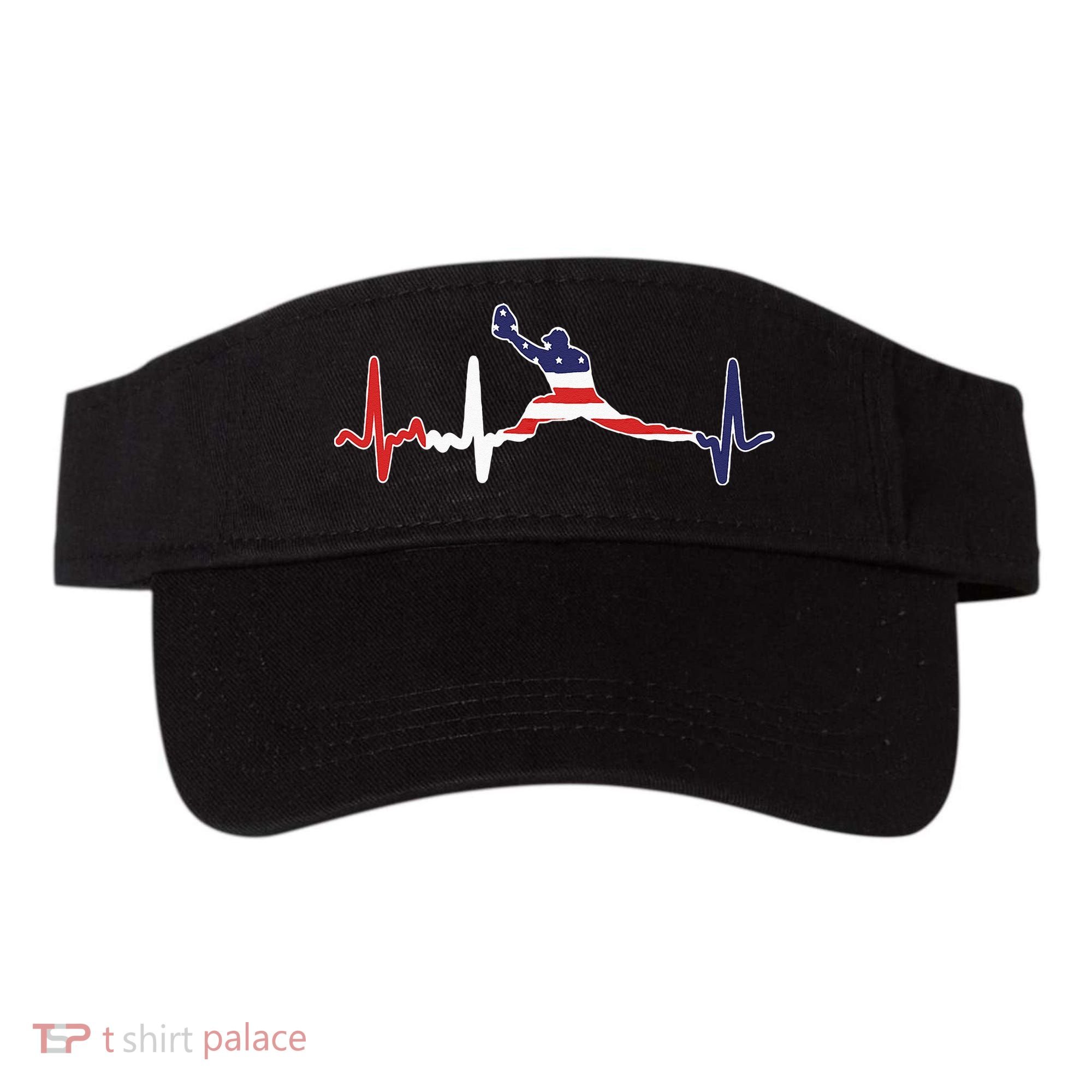Baseball Player Heartbeat Baseball First Baseman Flag Visor