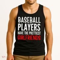 BASEBALL PLAYERS HAVE THE PRETTIEST GIRLFRIENDS Ball Lover Tank Top thumb 3