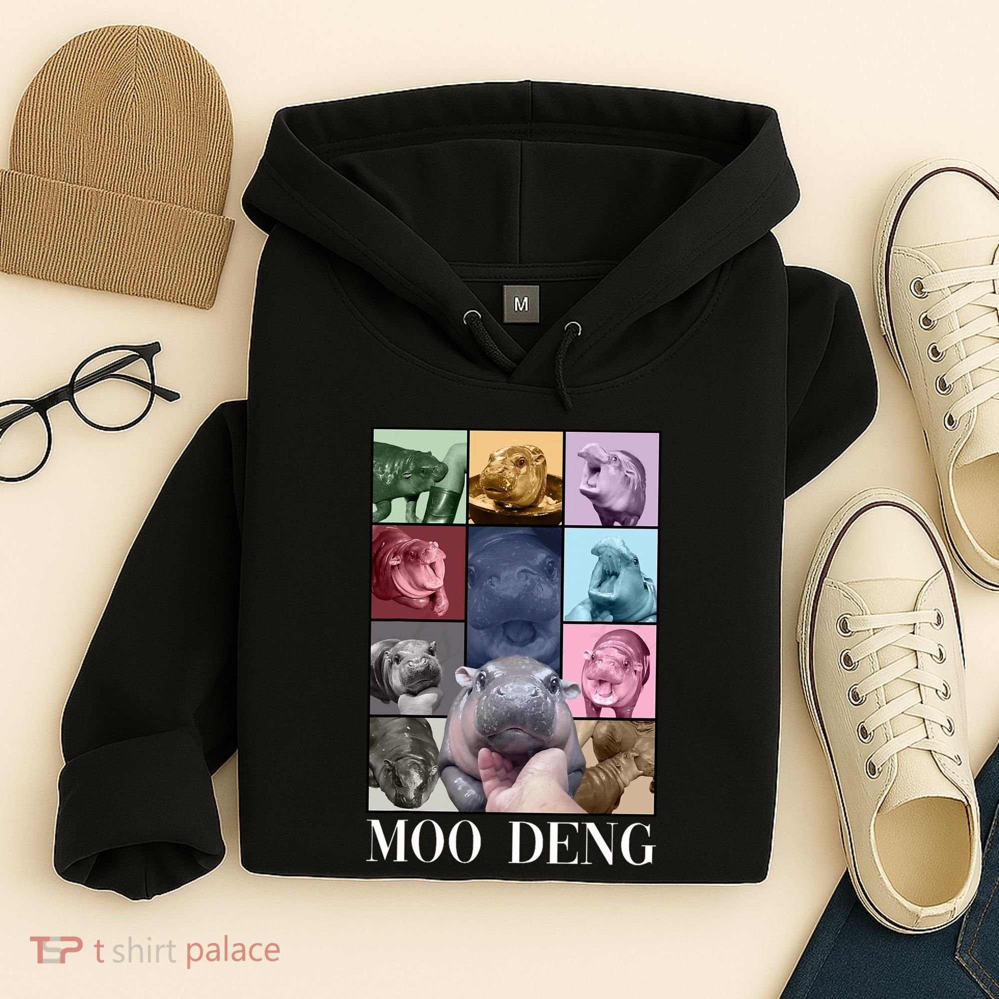 Baby Pygmy Hippo Moo Deng Era Hoodie