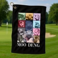 Baby Pygmy Hippo Moo Deng Era Golf Towel thumb 1