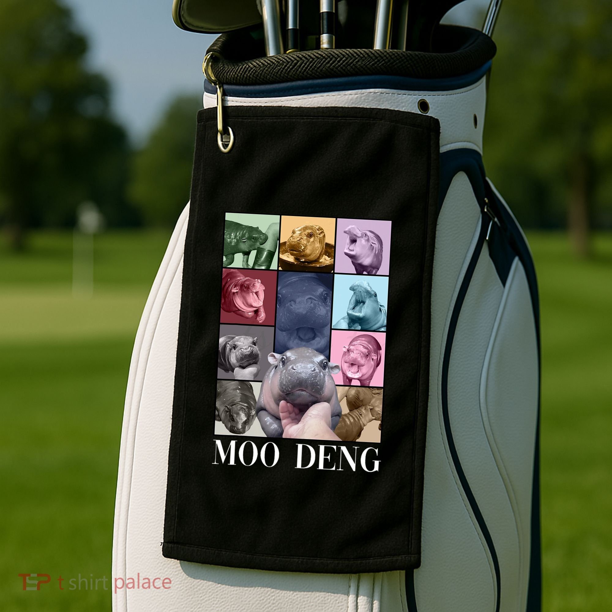 Baby Pygmy Hippo Moo Deng Era Golf Towel