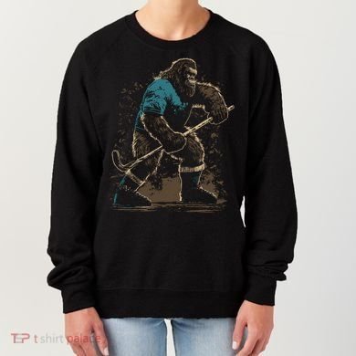 Bigfoot Playing Hockey Women's Sweatshirt