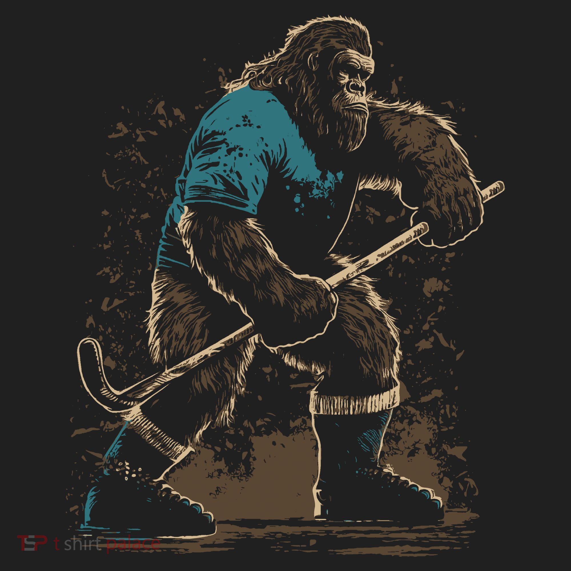 Bigfoot Playing Hockey Women's Sweatshirt
