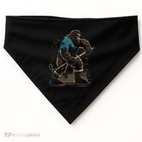 Bigfoot Playing Hockey USA-Made Doggie Bandana thumb 0