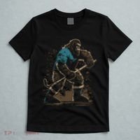 Bigfoot Playing Hockey T-Shirt thumb 5