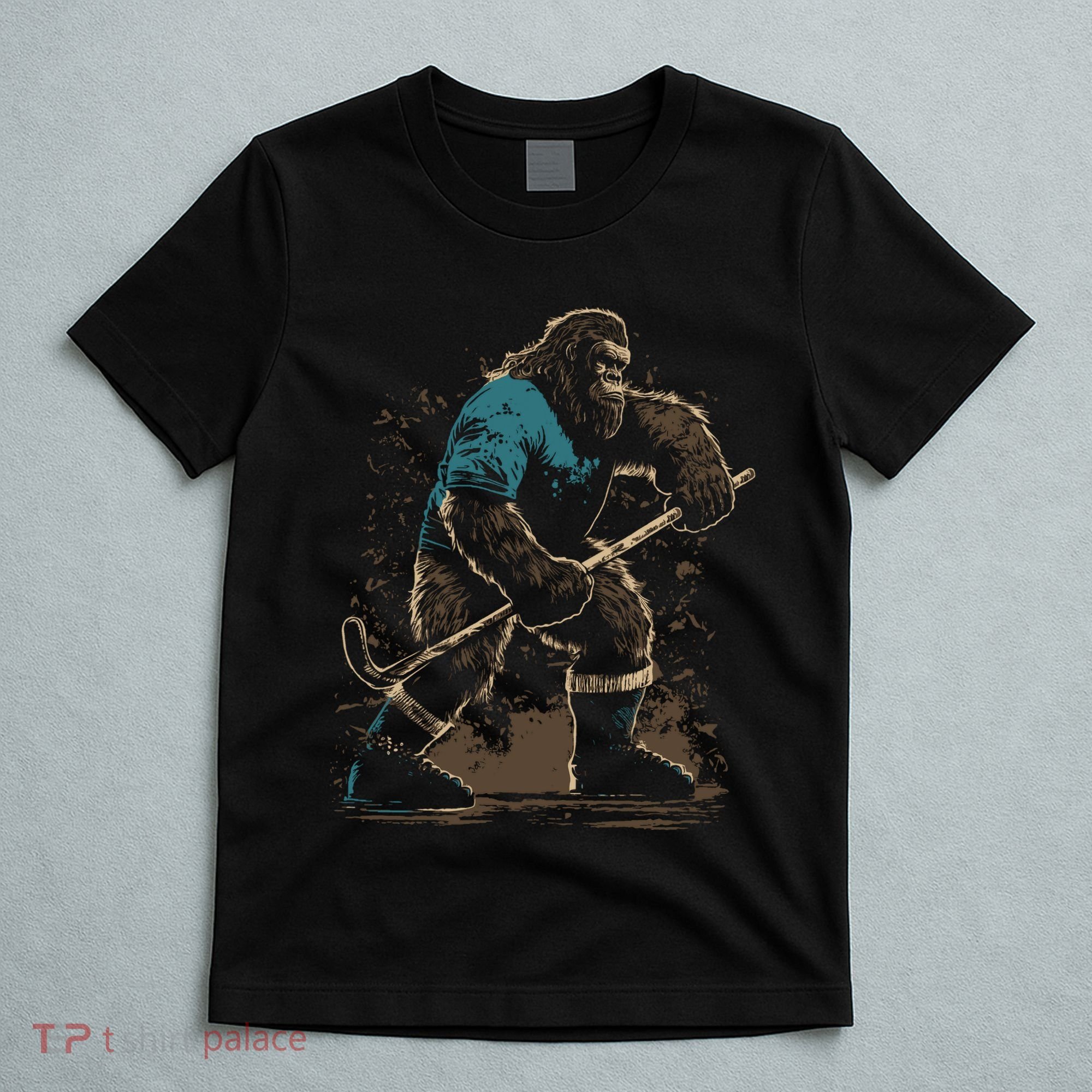 Bigfoot Playing Hockey T-Shirt