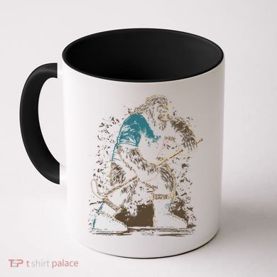 Bigfoot Playing Hockey Coffee Mug
