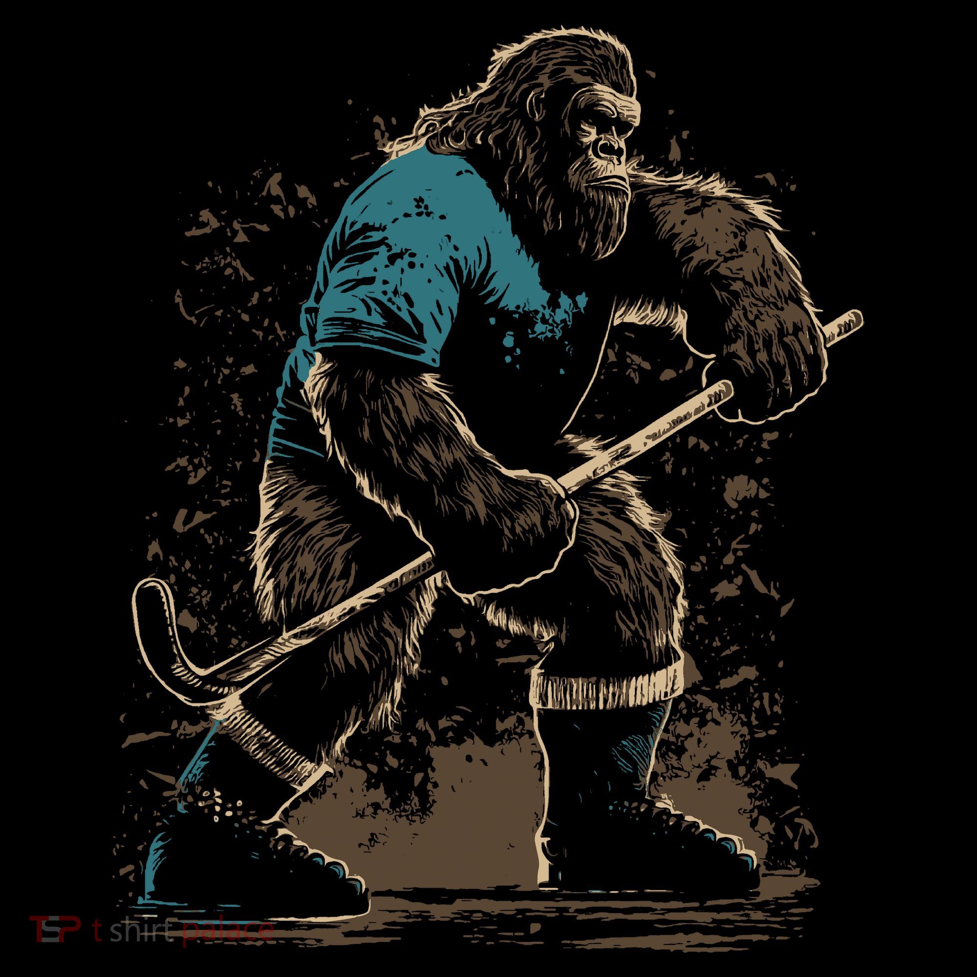 Bigfoot Playing Hockey Coffee Mug