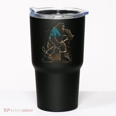 Bigfoot Playing Hockey Tumbler