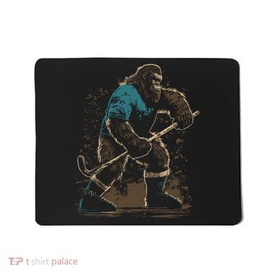 Bigfoot Playing Hockey Mousepad