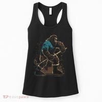 Bigfoot Playing Hockey Women's Tank Top thumb 0