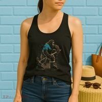 Bigfoot Playing Hockey Women's Tank Top thumb 2