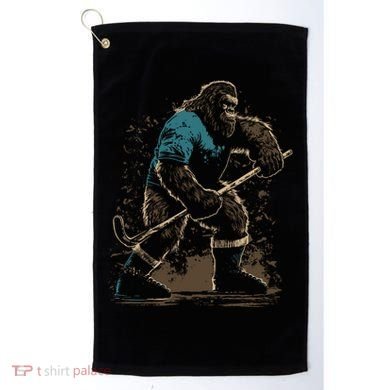 Bigfoot Playing Hockey Golf Towel