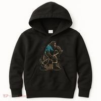 Bigfoot Playing Hockey Kids Hoodie thumb 0