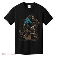 Bigfoot Playing Hockey Kids T-Shirt thumb 0