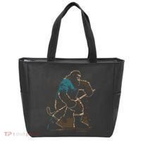 Bigfoot Playing Hockey Tote Bag thumb 0