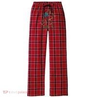 Bigfoot Playing Hockey Women's Flannel Plaid Pajama Pants thumb 0