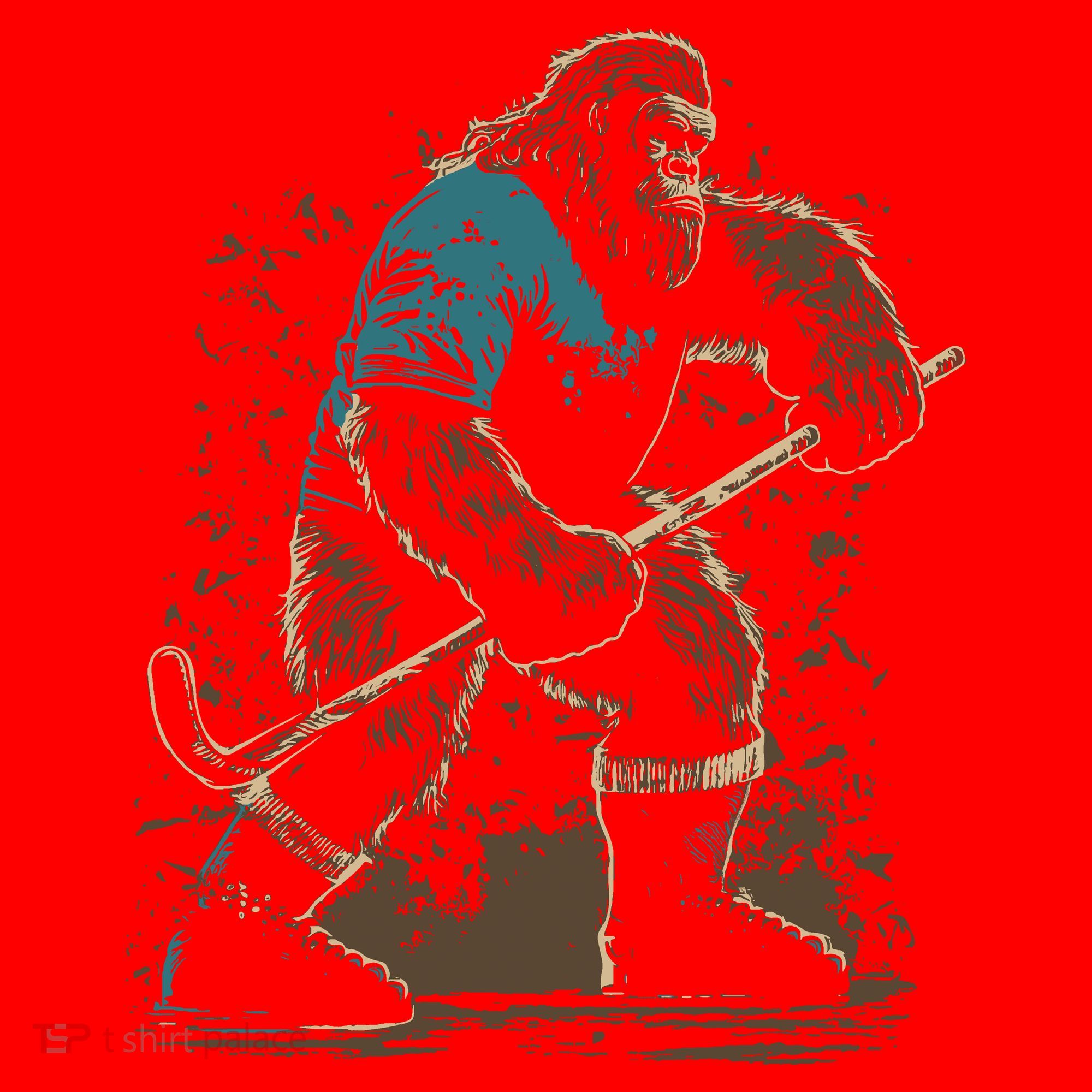 Bigfoot Playing Hockey Santa Hat