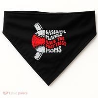 Baseball Players Have The Prettiest Moms Funny Baseball USA-Made Doggie Bandana thumb 0