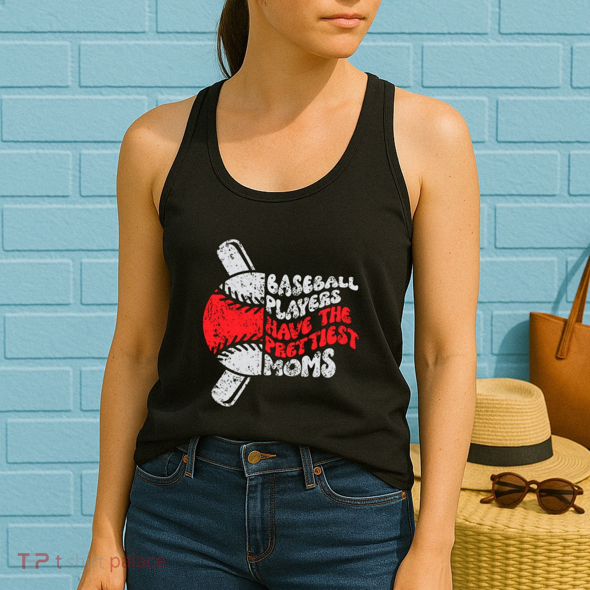 Baseball Players Have The Prettiest Moms Funny Baseball Women's Tank Top