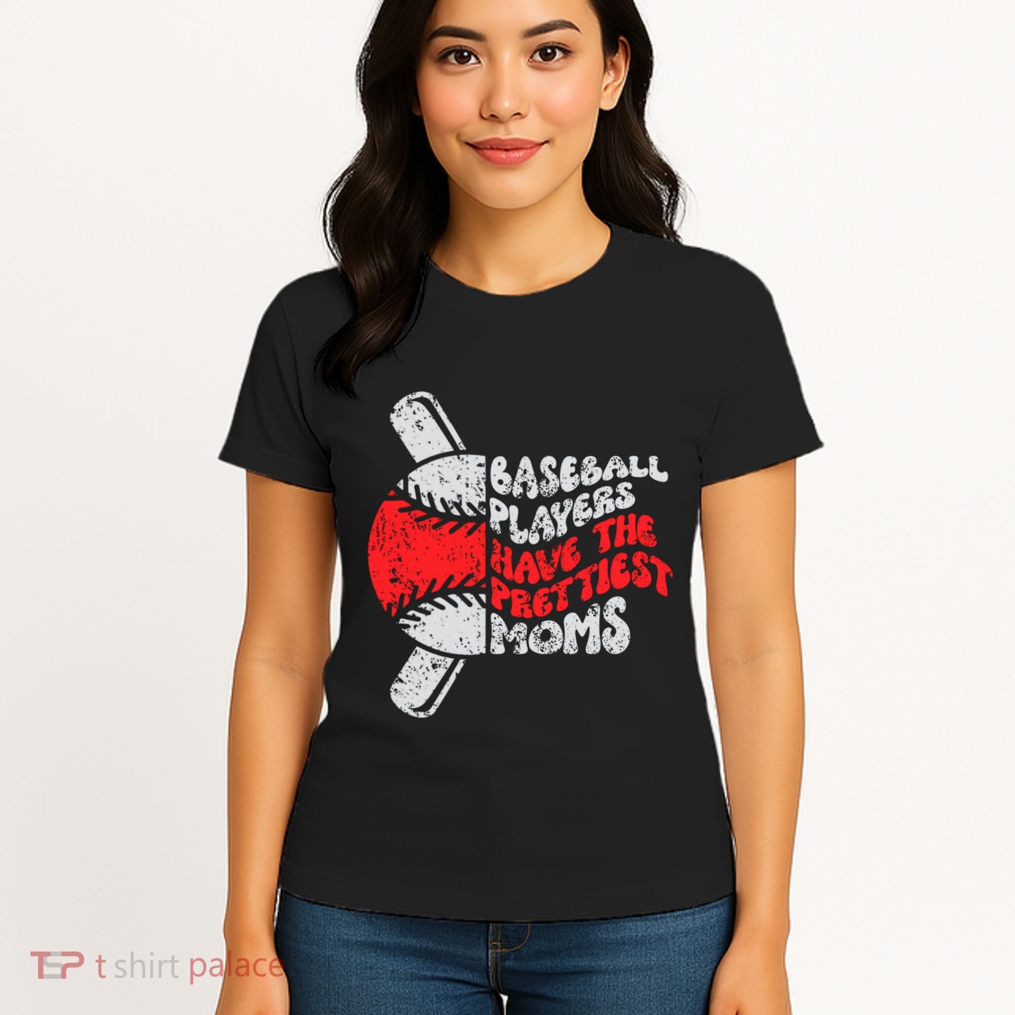Baseball Players Have The Prettiest Moms Funny Baseball Women's T-Shirt