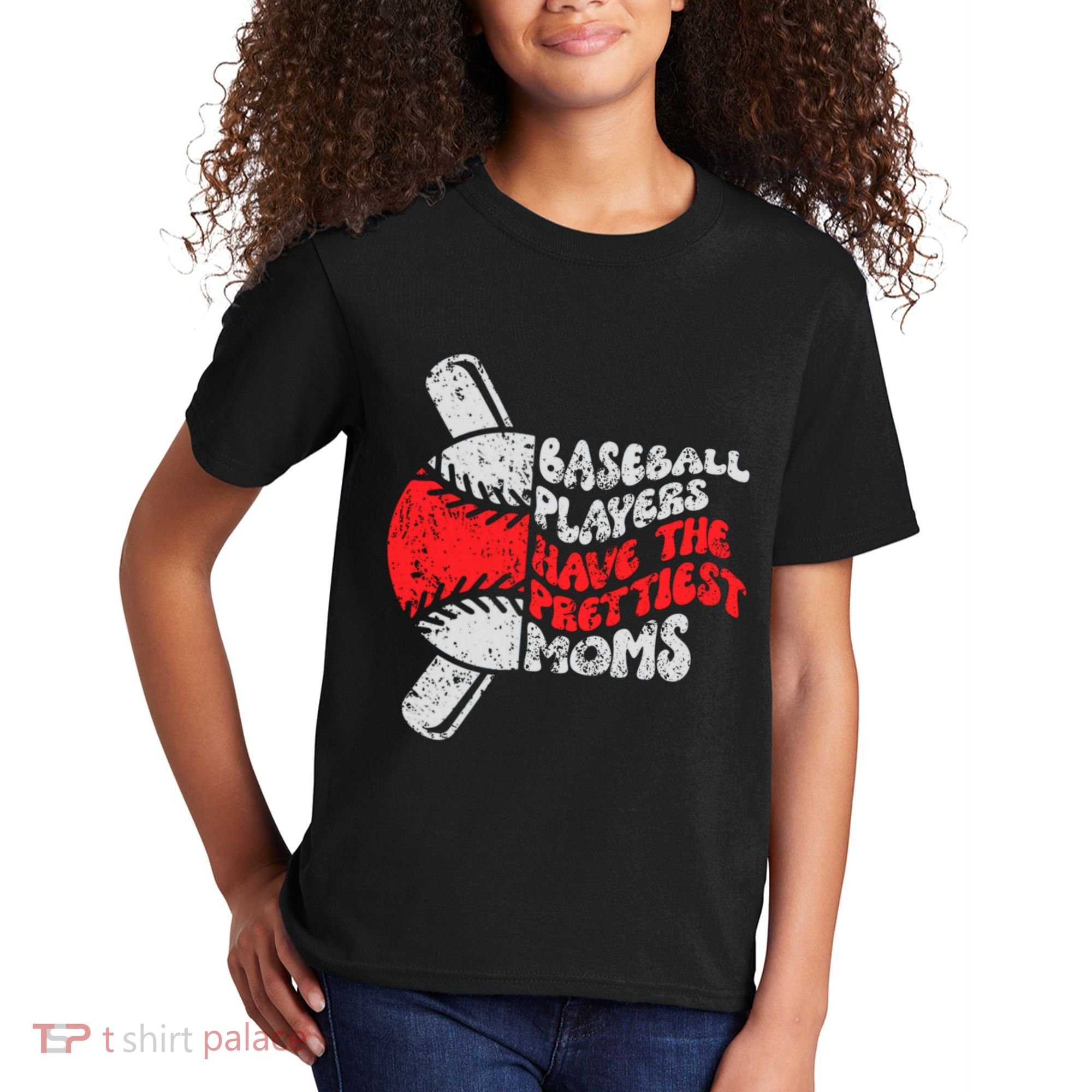 Baseball Players Have The Prettiest Moms Funny Baseball Kids T-Shirt
