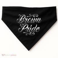 Brown Pride Hispanic Latino American Chicano Mexican USA-Made Doggie Bandana thumb 0