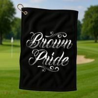 Brown Pride Hispanic Latino American Chicano Mexican Golf Towel thumb 1