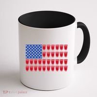 Beer Pong Ing Tee American Flag Red Solo Cups Meaningful Gift Coffee Mug thumb 1