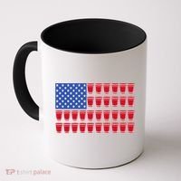 Beer Pong Ing Tee American Flag Red Solo Cups Meaningful Gift Coffee Mug thumb 0