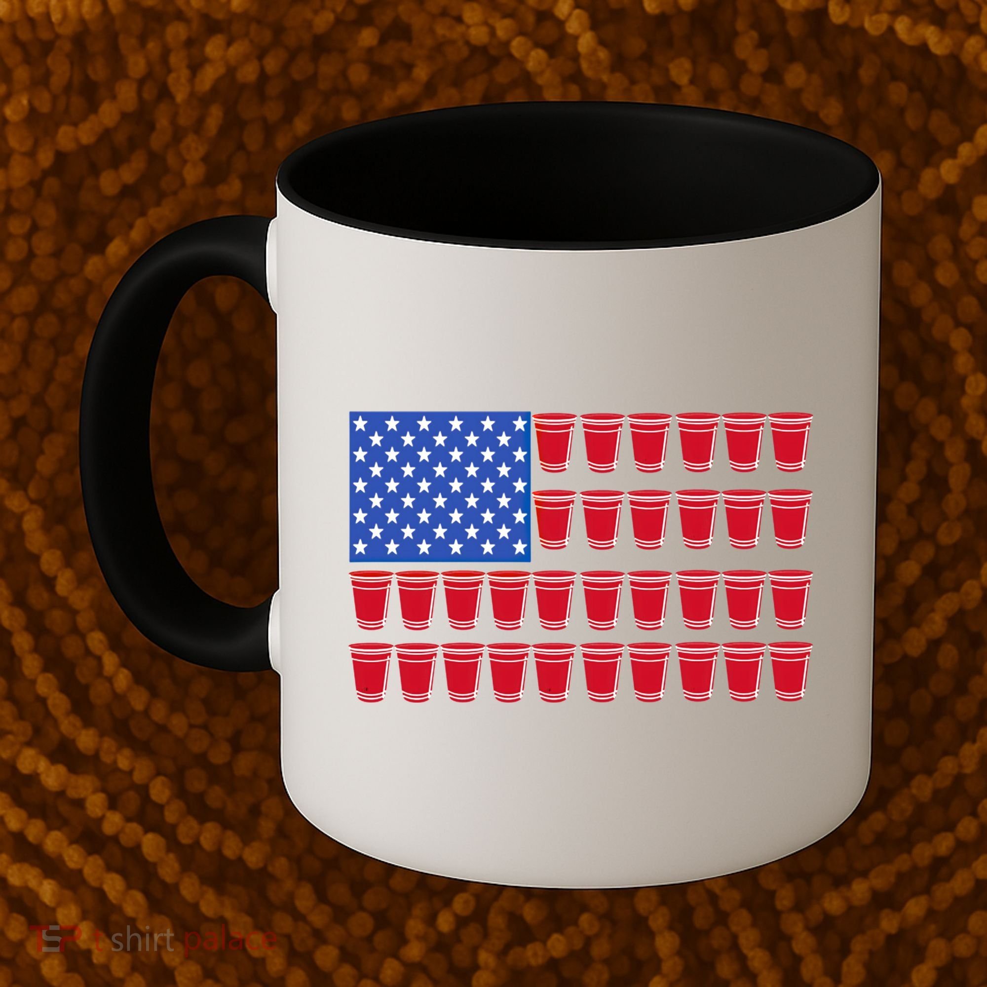Beer Pong Ing Tee American Flag Red Solo Cups Meaningful Gift Coffee Mug