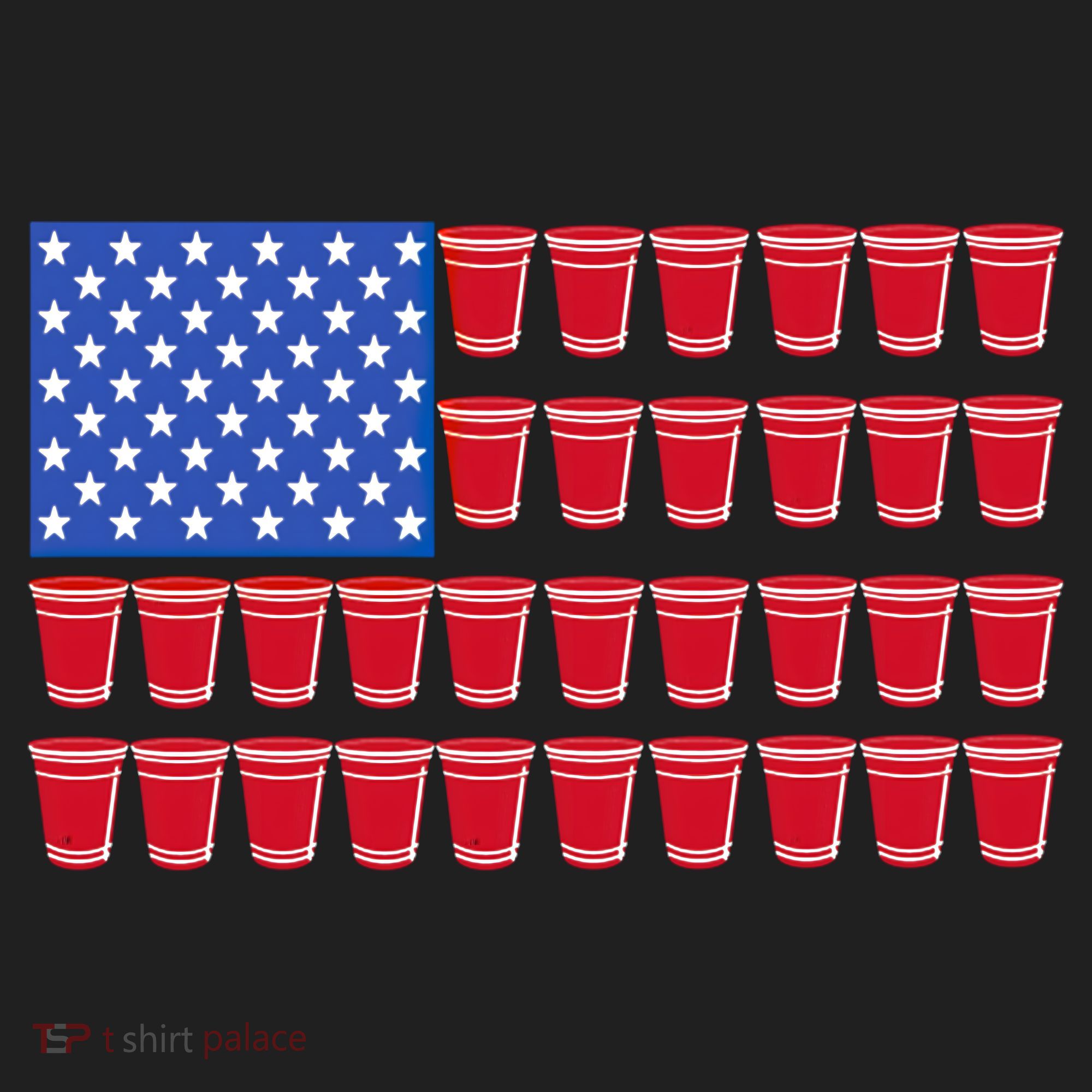 Beer Pong Ing Tee American Flag Red Solo Cups Meaningful Gift Beanie