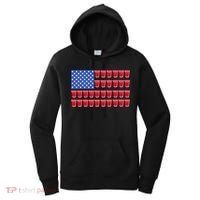 Beer Pong Ing Tee American Flag Red Solo Cups Meaningful Gift Women's Hoodie thumb 0