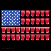 Beer Pong Ing Tee American Flag Red Solo Cups Meaningful Gift Women's Hoodie thumb 2
