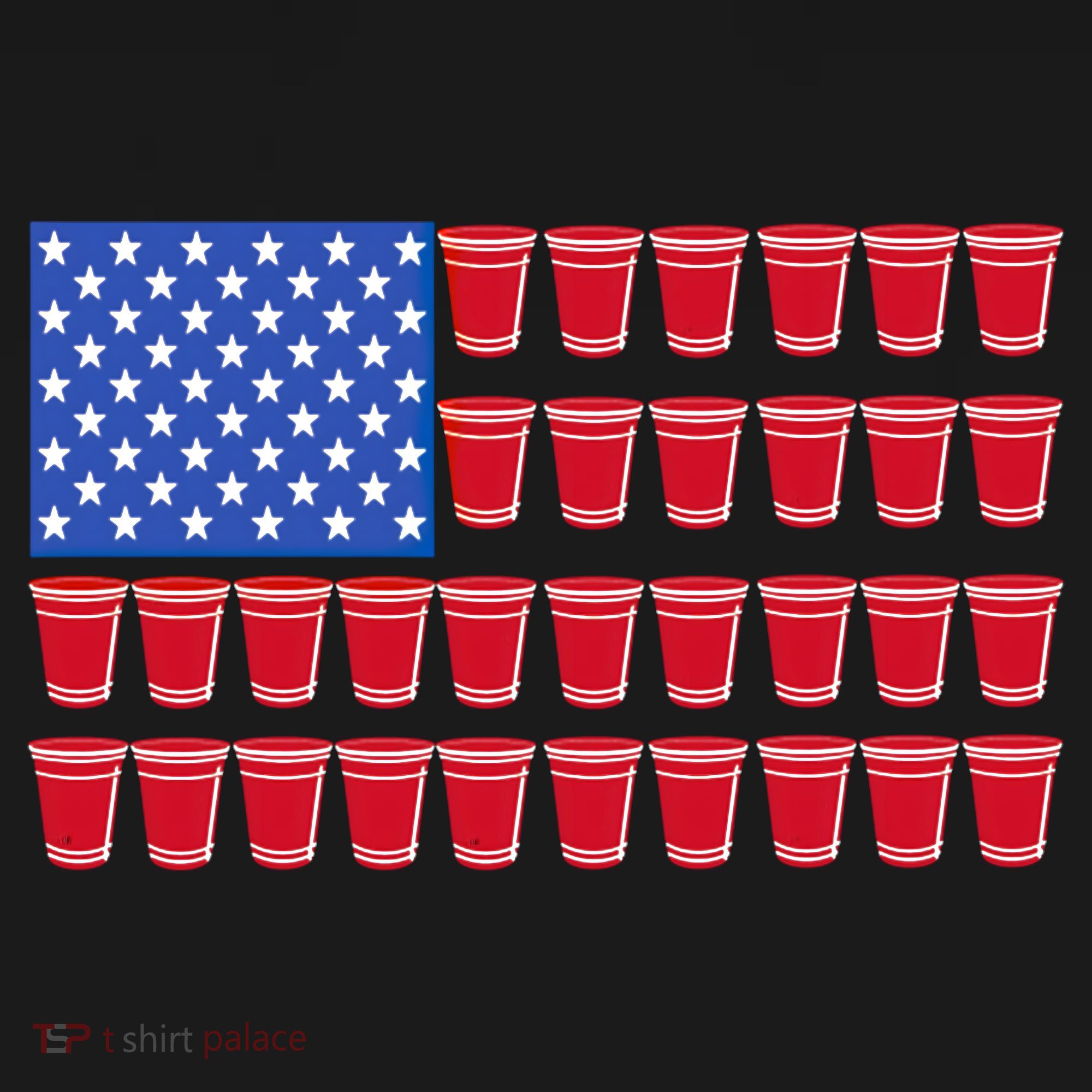 Beer Pong Ing Tee American Flag Red Solo Cups Meaningful Gift Ornament