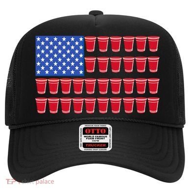 Beer Pong Ing Tee American Flag Red Solo Cups Meaningful Gift Hat