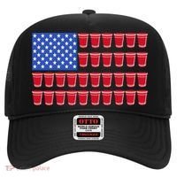 Beer Pong Ing Tee American Flag Red Solo Cups Meaningful Gift Hat thumb 0