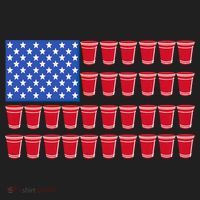 Beer Pong Ing Tee American Flag Red Solo Cups Meaningful Gift Hat thumb 2