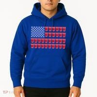 Beer Pong Ing Tee American Flag Red Solo Cups Meaningful Gift Hoodie thumb 2
