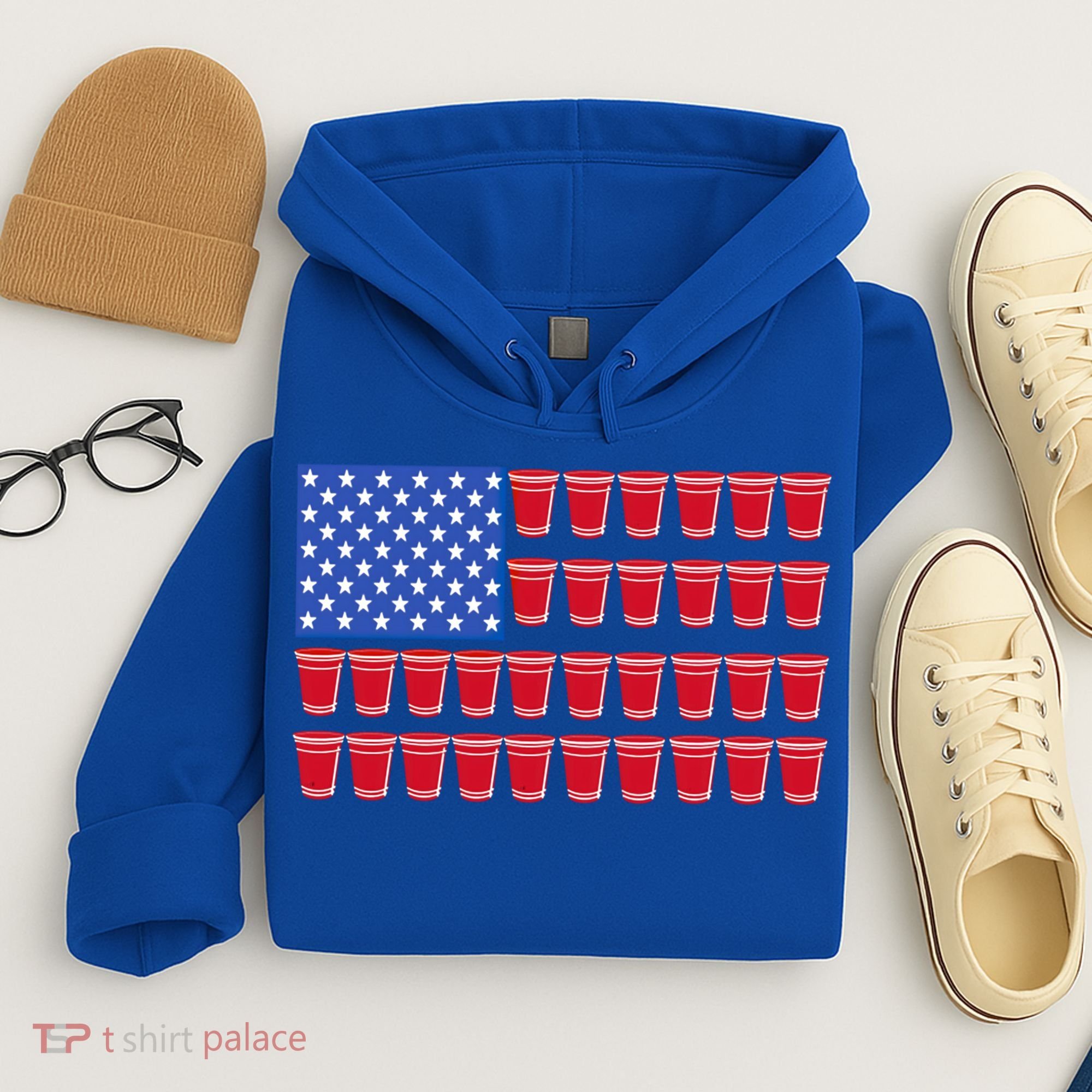 Beer Pong Ing Tee American Flag Red Solo Cups Meaningful Gift Hoodie