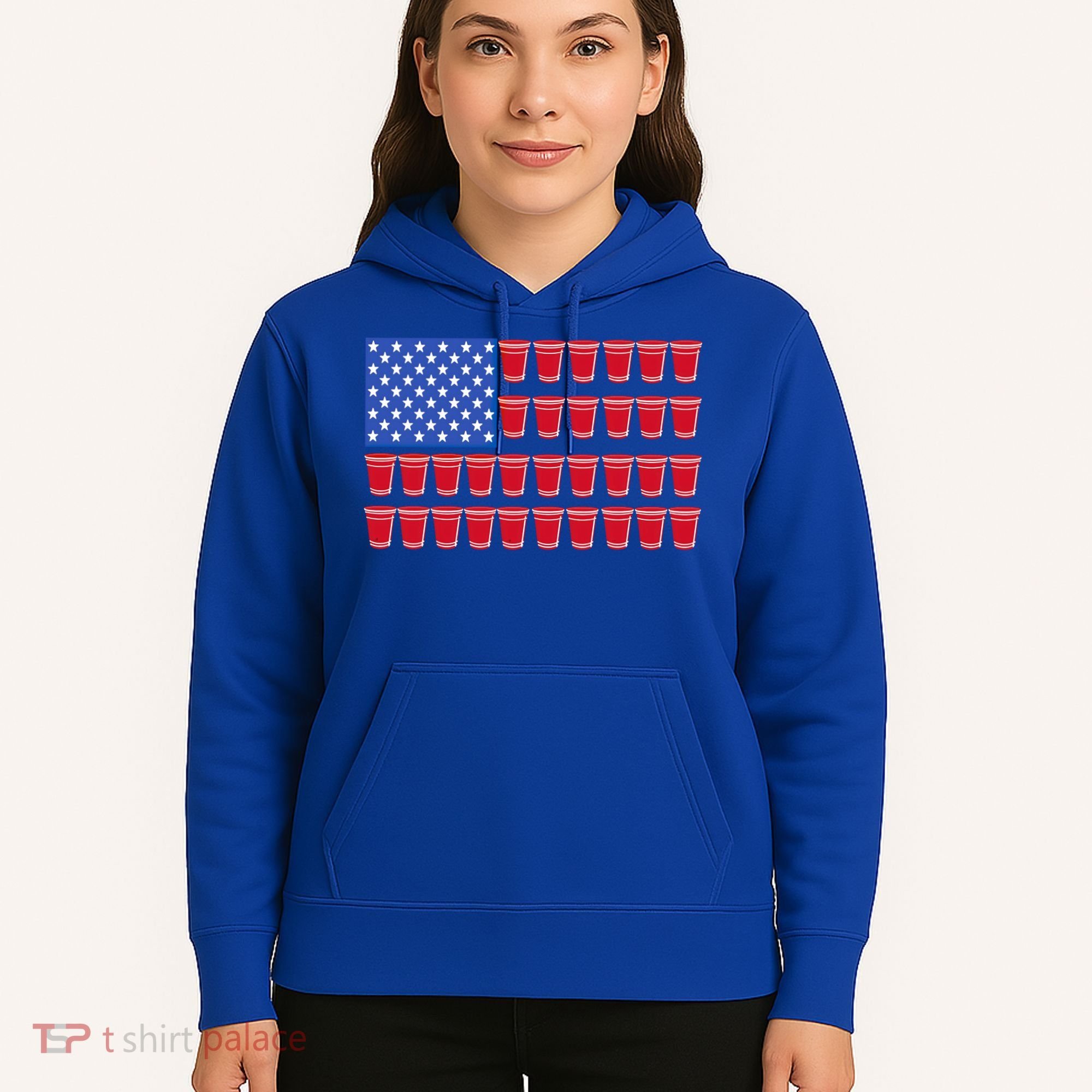 Beer Pong Ing Tee American Flag Red Solo Cups Meaningful Gift Hoodie