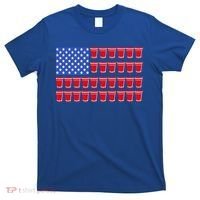 Beer Pong Ing Tee American Flag Red Solo Cups Meaningful Gift T-Shirt thumb 0
