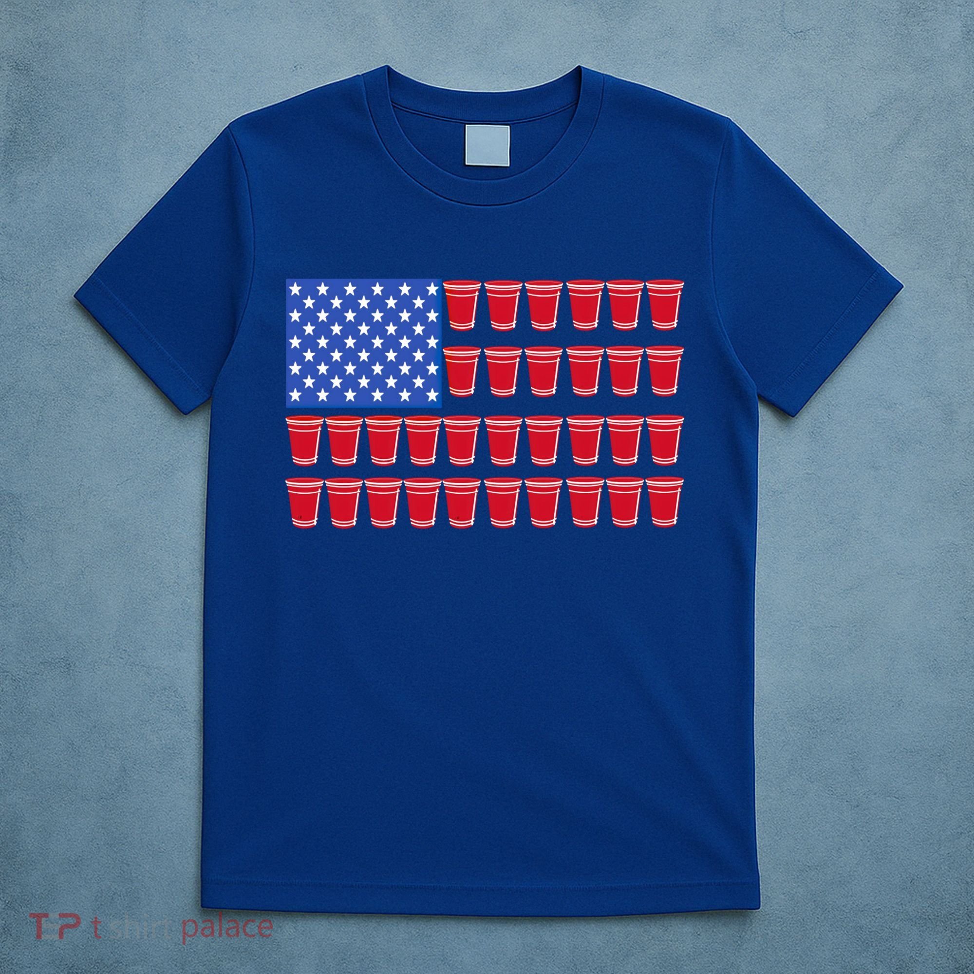Beer Pong Ing Tee American Flag Red Solo Cups Meaningful Gift T-Shirt