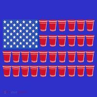 Beer Pong Ing Tee American Flag Red Solo Cups Meaningful Gift T-Shirt thumb 7
