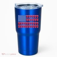 Beer Pong Ing Tee American Flag Red Solo Cups Meaningful Gift Tumbler thumb 0