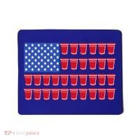 Beer Pong Ing Tee American Flag Red Solo Cups Meaningful Gift Mousepad thumb 0