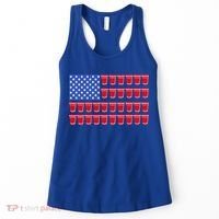 Beer Pong Ing Tee American Flag Red Solo Cups Meaningful Gift Women's Tank Top thumb 0