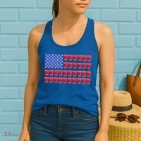 Beer Pong Ing Tee American Flag Red Solo Cups Meaningful Gift Women's Tank Top thumb 2