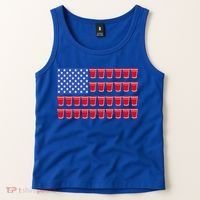 Beer Pong Ing Tee American Flag Red Solo Cups Meaningful Gift Tank Top thumb 2